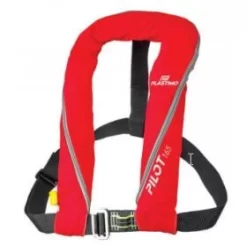 PLASTIMO GILET DE SAUVETAGE GONFLABLE ROUGE - PILOT 165 N - AUTOMATIQUE AVEC HARNAIS